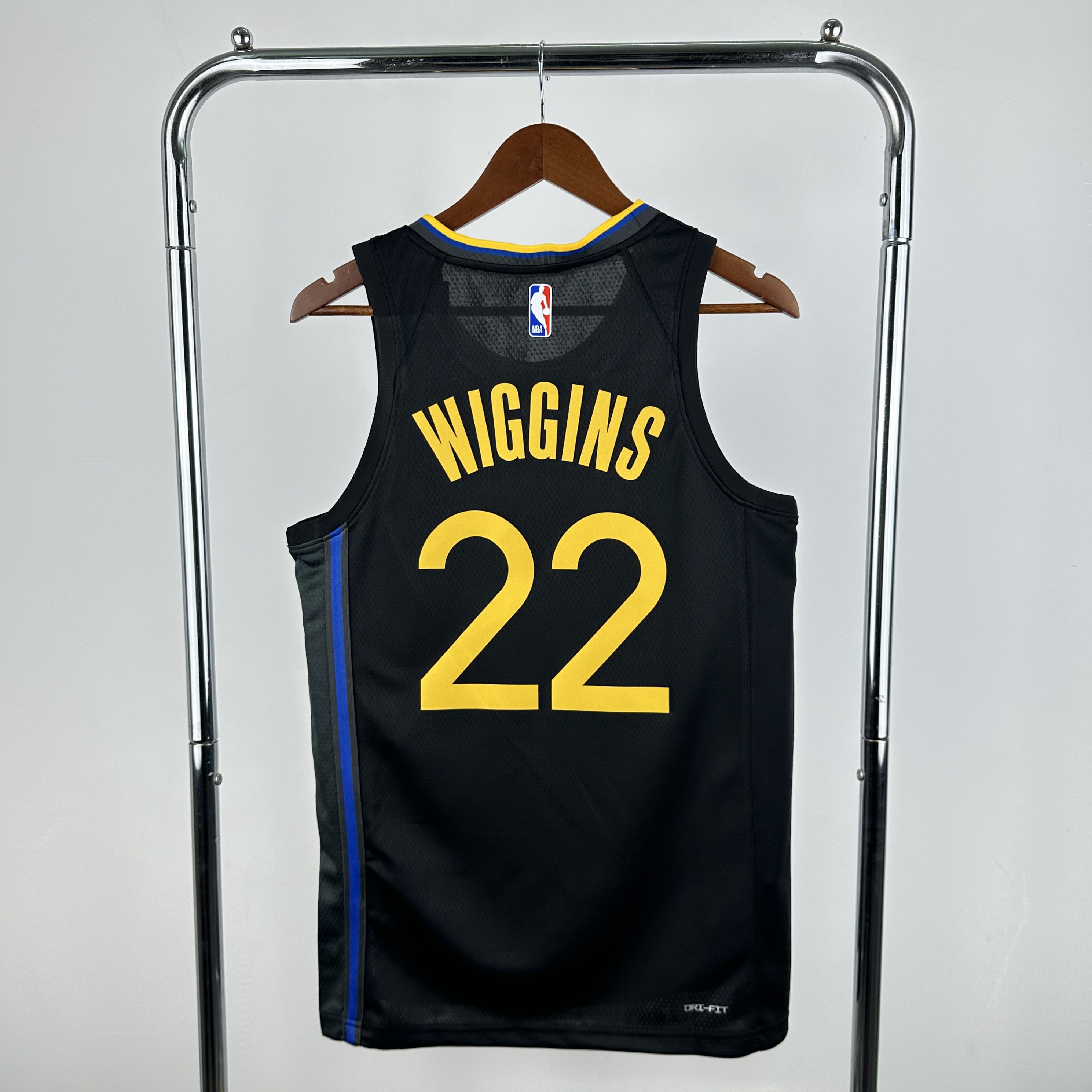 Men Golden State Warriors #22 Wiggins Black Jordan style Seasons 2025 NBA Jersey->golden state warriors->NBA Jersey